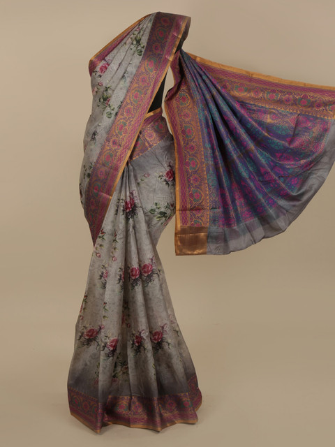 

Pothys Grey Printed Saree
