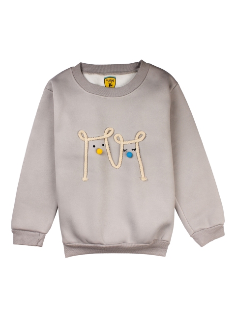 

Lil Lollipop Kids Grey Self Design Sweatshirt