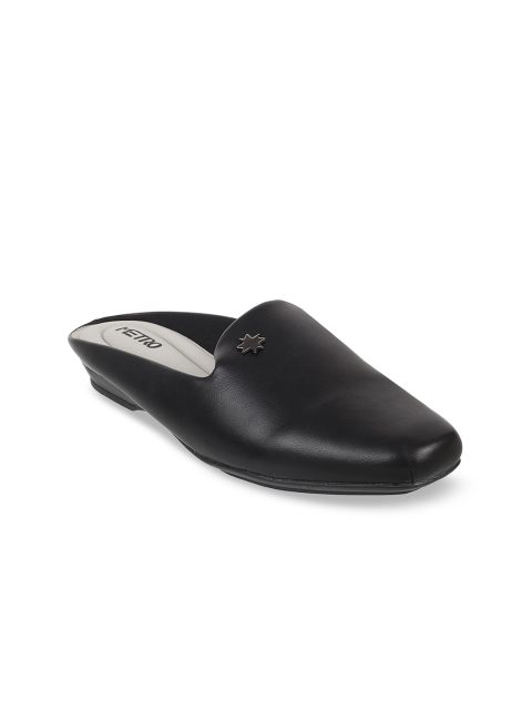 

Metro Women Black Solid Mules