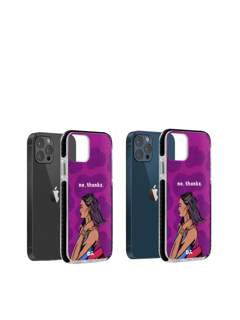 

DailyObjects DailyObjects Magenta & Beige No thanks Stride iPhone 12 Pro Back Cover