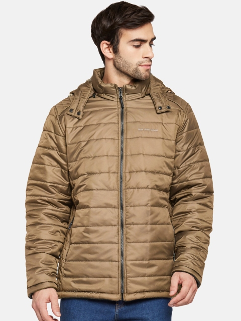 

Kosha Men Brown Solid Windcheater and Water Resistant Puffer Jacket