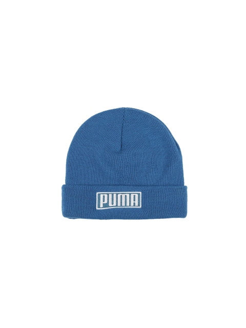 

Puma Unisex Blue & Off-White Solid Beanie