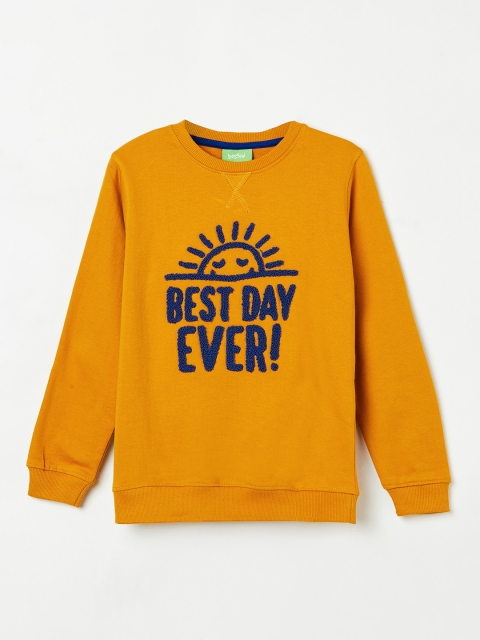 

Bossini Boys Mustard Yellow Printed Sweatshirt