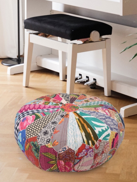 

Tistabene Multicoloured Round Patchwork Floor Cushion, Multi