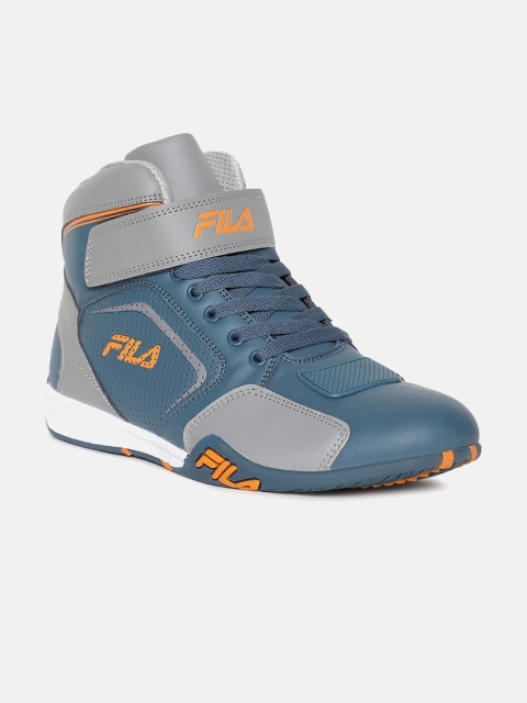 

FILA Men Blue PU Mid-Top Running Shoes