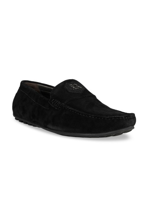 

ROSSO BRUNELLO Men Black Solid Loafers