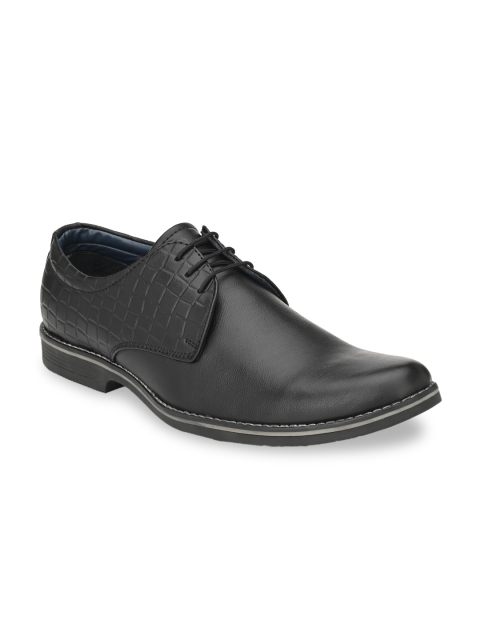 

Azzaro Black Men Black Solid Formal Derbys