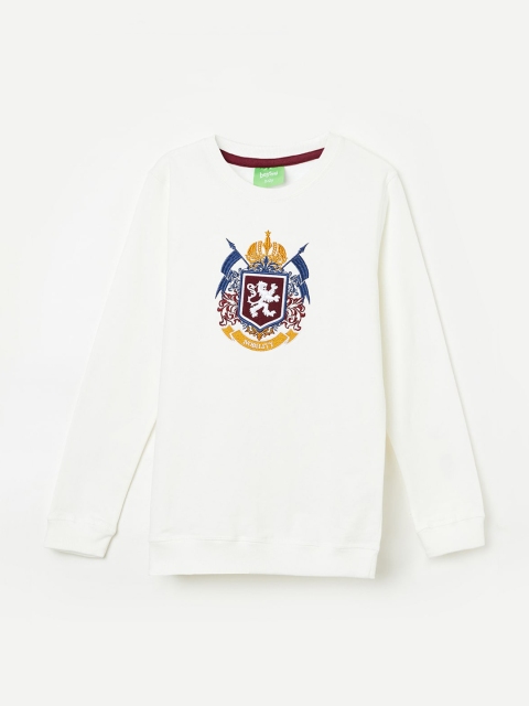 

Bossini Boys Cream-Coloured Printed Sweatshirt