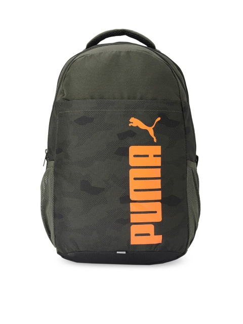 

Puma Unisex Olive Green Camouflage Backpack
