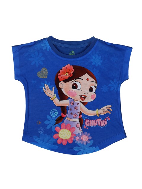 

Chhota Bheem Girls Blue Printed A-Line Top