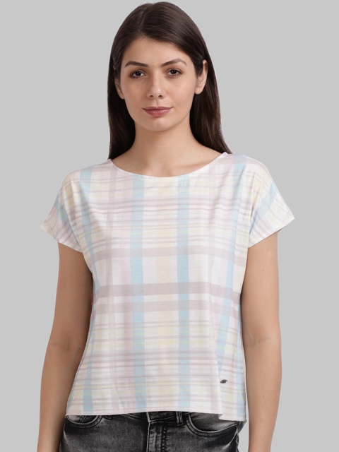 

Parx Women Blue Checked Top