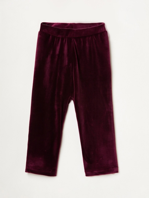 

Juniors by Lifestyle Infants Girls Burgundy Solid Track Pants