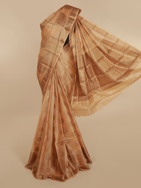 

Pothys Beige Woven Design Pure Tussar Silk Saree