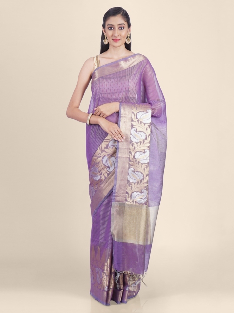 

Kasat Purple Woven Design Saree