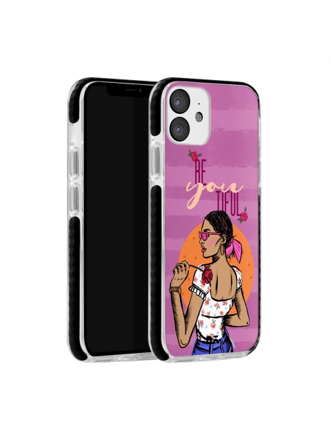 

DailyObjects Men Pink & White Be You Tiful iPhone 11 Stride Back Cover