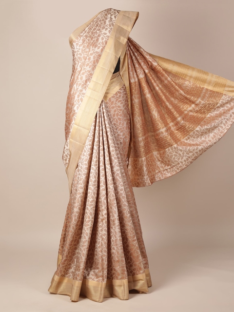 

Pothys Cream-Coloured Woven Design Jute Silk Saree