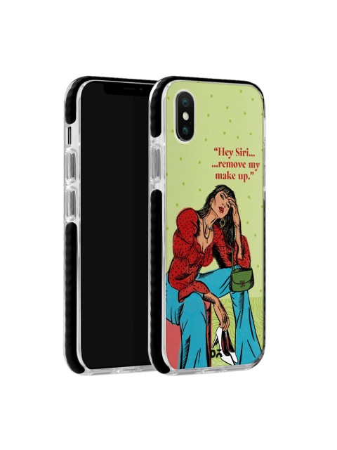 

DailyObjects Green & Red Hey Siri iPhone XS Stride Case Cover