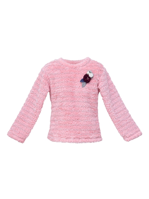 

Daffodils GIRLS WEAR Girls Pink Self Design Top