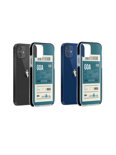 

DailyObjects Men Green & Beige Goa City Tag iPhone 12 Pro Mini Stride Back Cover