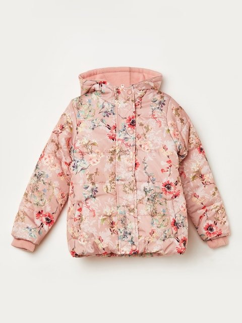 

Bossini Girls Pink Floral Printed Windcheater Padded Jacket