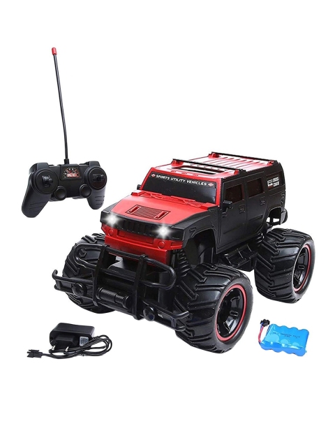 

Wembley Toys Kids Black & Red ABS Macho Off-Roader Remote Control Big Dirt Jeep with Rubber Tyres