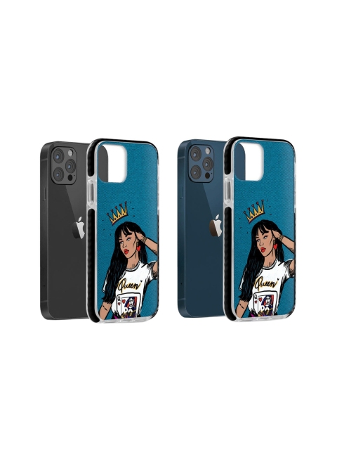 

DailyObjects Blue & White Queen Babe iPhone 12 Pro Stride Case Cover