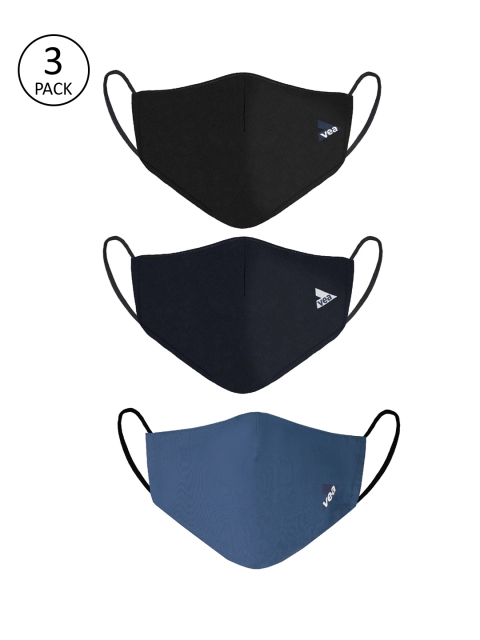 

VEA Unisex 2 Pcs Solid 3-Ply Anti-Bacterial Reusable Protective Outdoor Masks, Grey
