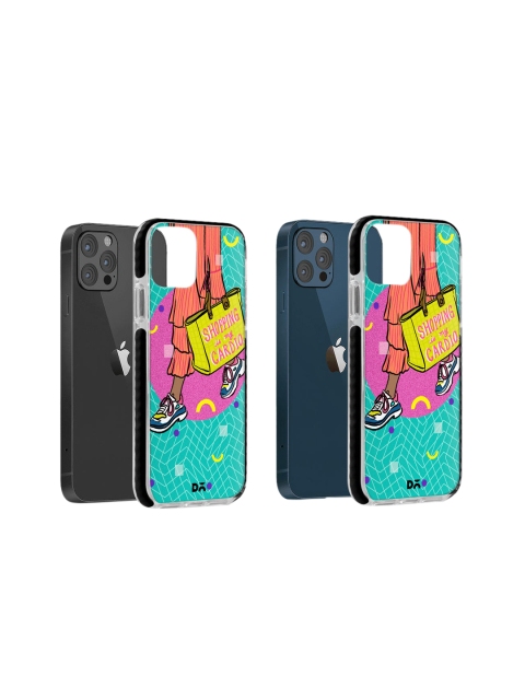 

DailyObjects Blue & Pink Shopping Cardio iPhone 12 Pro Stride Case Cover