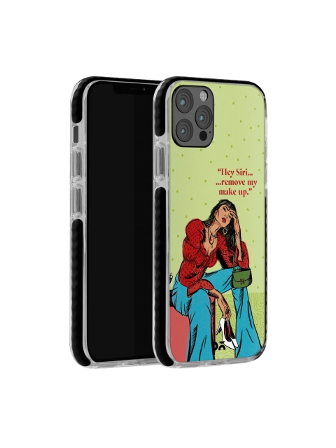 

DailyObjects Green & Red Hey Siri Stride Multi-Layer Protection iPhone 12 Pro Mobile Back Cover