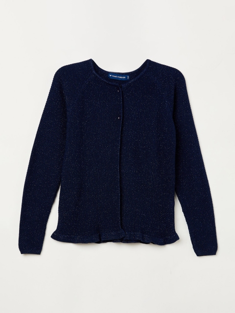 

Fame Forever by Lifestyle Girls Navy Blue Solid Cardigan Sweater