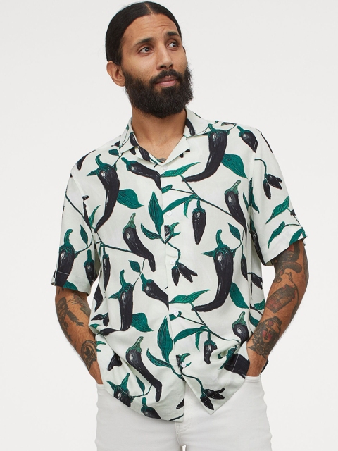 

H&M Men Multicolored Patterned resort shirt, Multi