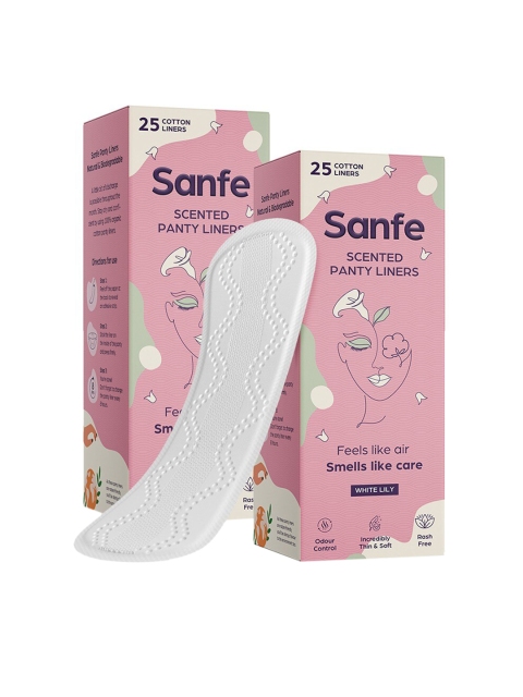 

Sanfe White Pack Of 2 Scented 50 Units Panty Liners