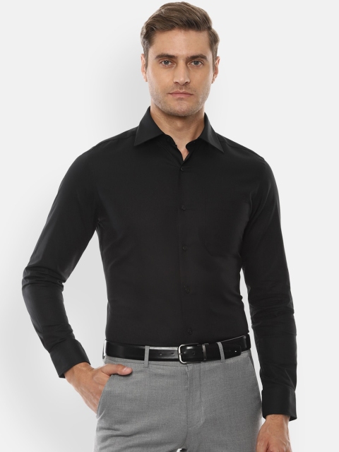 

Louis Philippe Men Black Regular Fit Solid Pure Cotton Formal Shirt