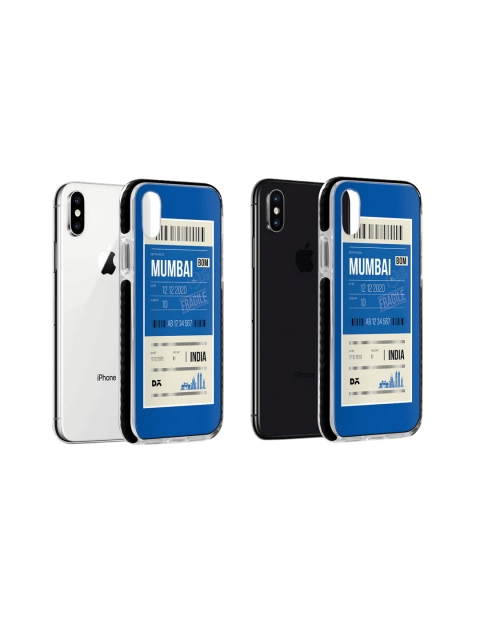 

DailyObjects Blue & Off-White Mumbai City Tag Stride iPhone XS Back Cover