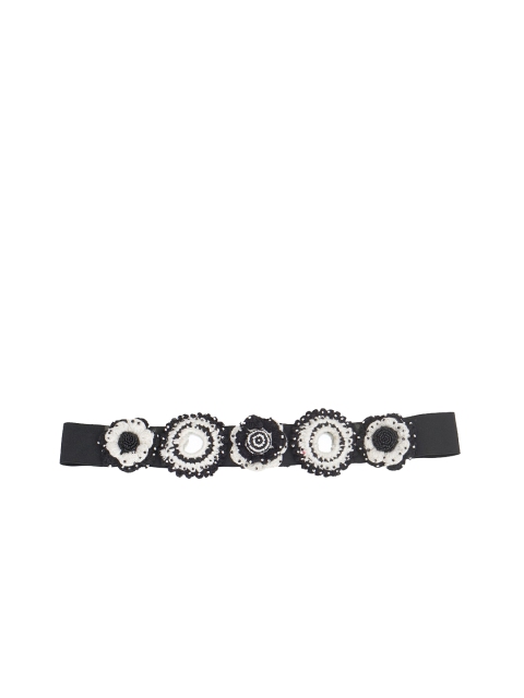 

Diwaah Women Black & White Embellished Belt