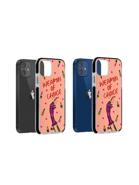 

DailyObjects Pink & Red Weapon Of Choice iPhone 12 Stride Case