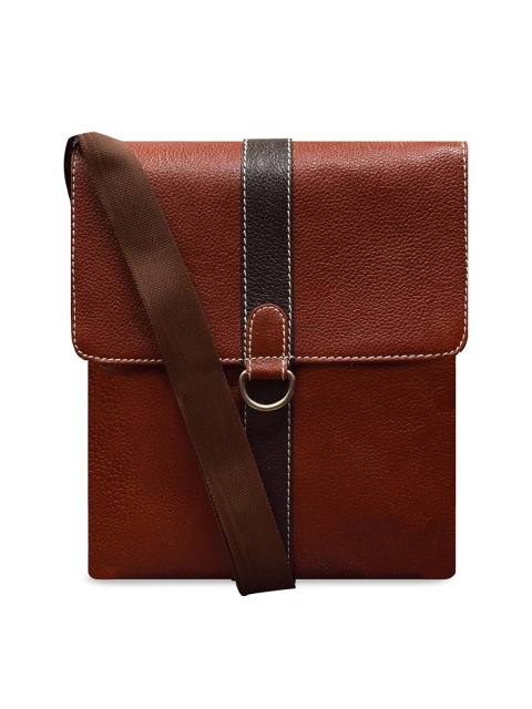 

ABYS Unisex Brown Solid Leather Messenger Bag