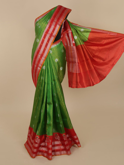 

Pothys Green Woven Design Saree