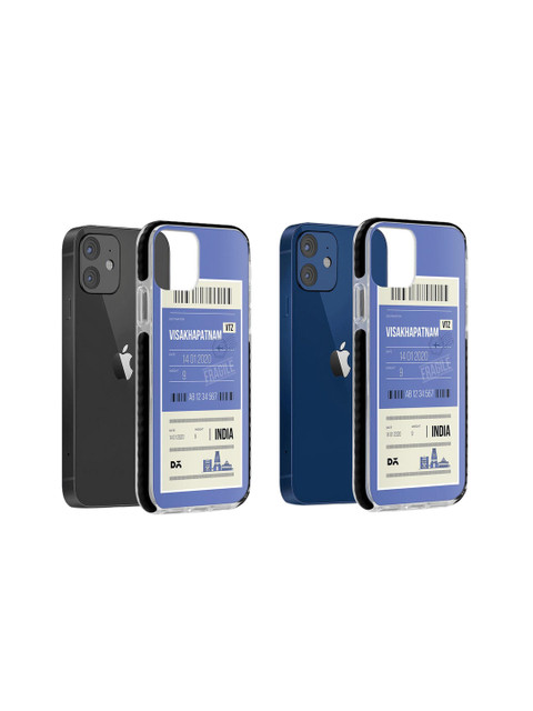 

DailyObjects Unisex Blue & White Visakhapatnam City Tag Stride iPhone 12 Mini Back Case