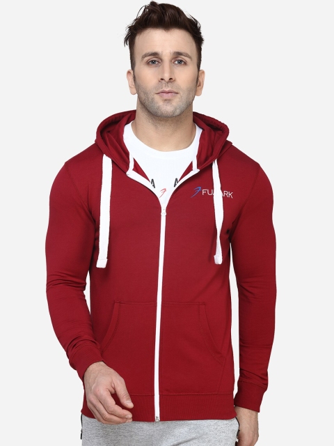 

FUAARK Men Maroon Solid Lightweight Tailored Jacket
