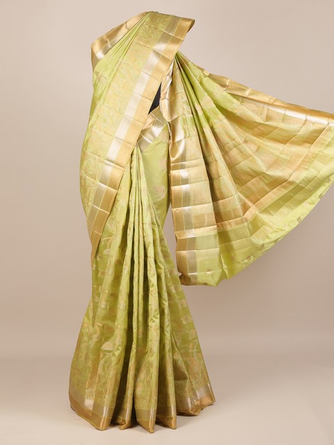

Pothys Green Woven Design Jute Silk Saree