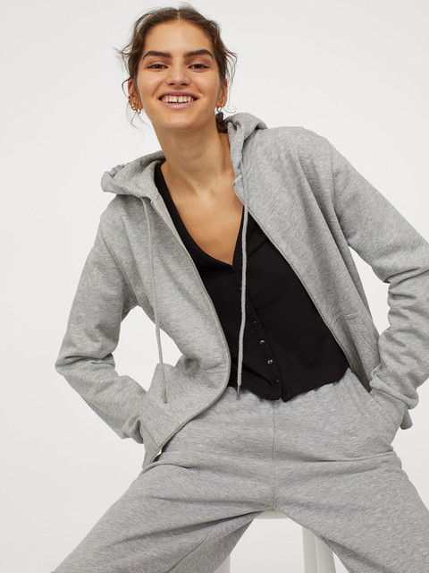 

H&M Women Black Solid Ribbed Cardigan