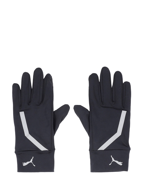 

Puma Black & Silver-Coloured PR Performance Running Gloves