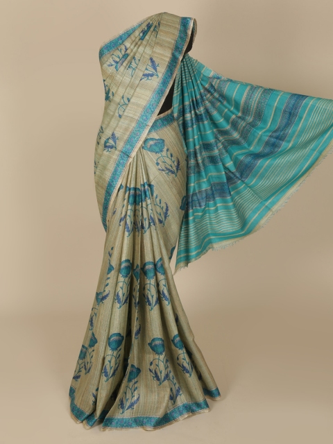 

Pothys Blue Printed Saree
