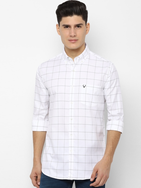 

Allen Solly Men White Slim Fit Checked Casual Shirt