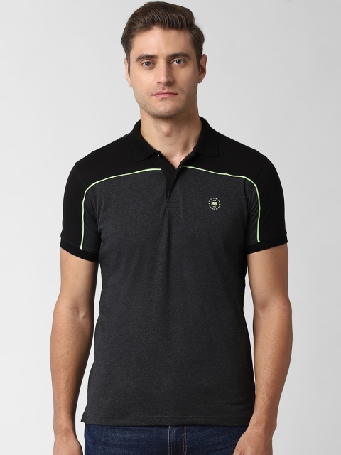 

Peter England Casuals Men Grey Solid Polo Collar T-shirt