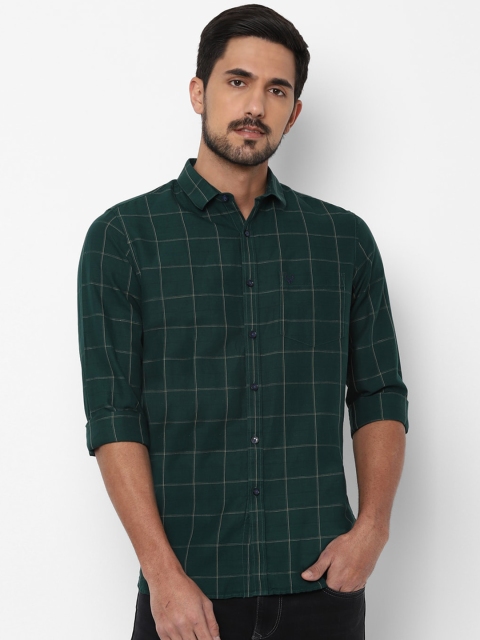 

Allen Solly Men Green Slim Fit Checked Casual Shirt