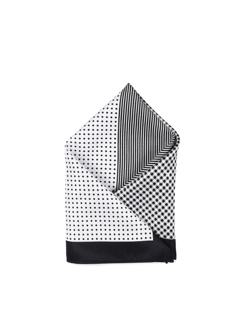 

Arrow Men White & Black Printed Pocket Square