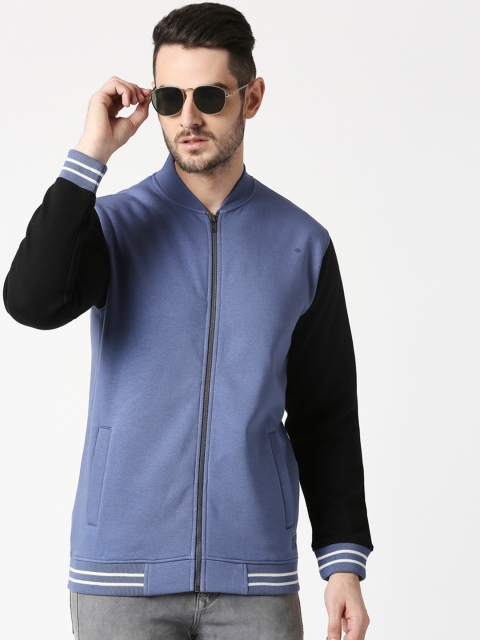 

Bewakoof Men Blue Solid Sporty Jacket