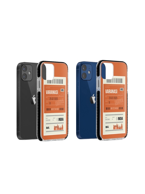

DailyObjects Orange & White Varanasi City Tag iPhone 12 Mini Mobile Cover